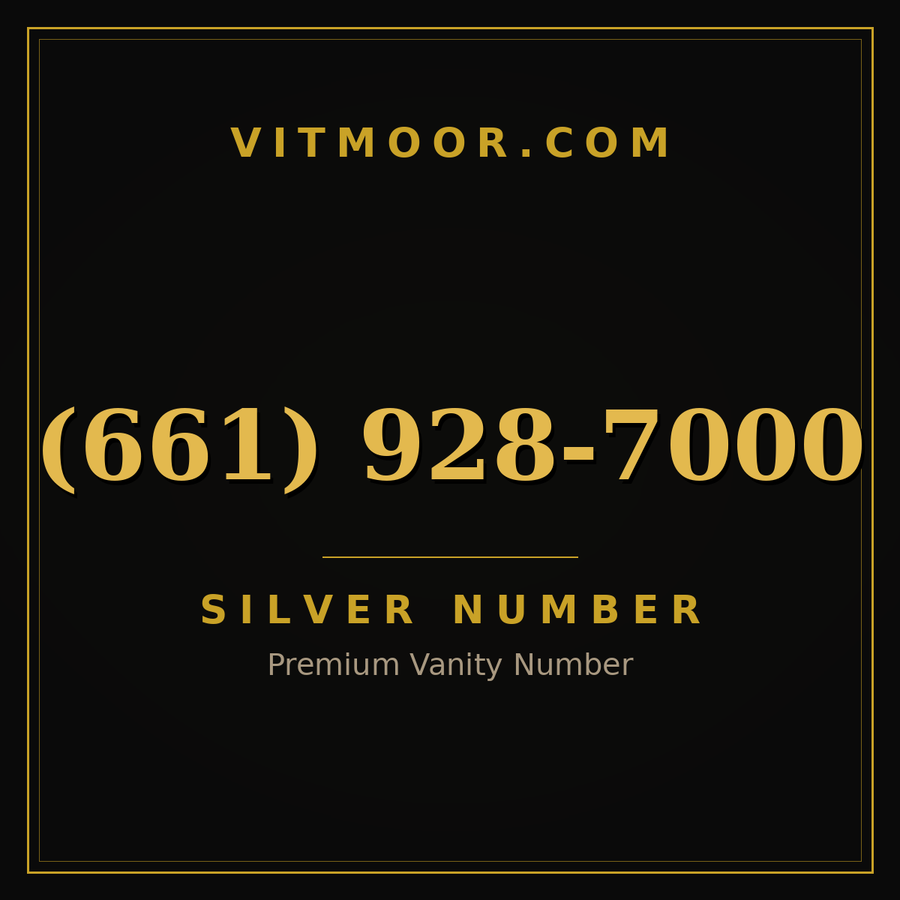 VITMOOR Silver premium number (661) 928-7000
