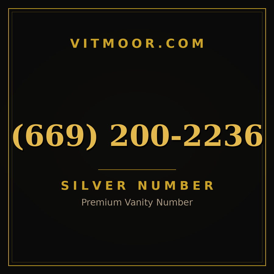 VITMOOR Silver premium number (669) 200-2236