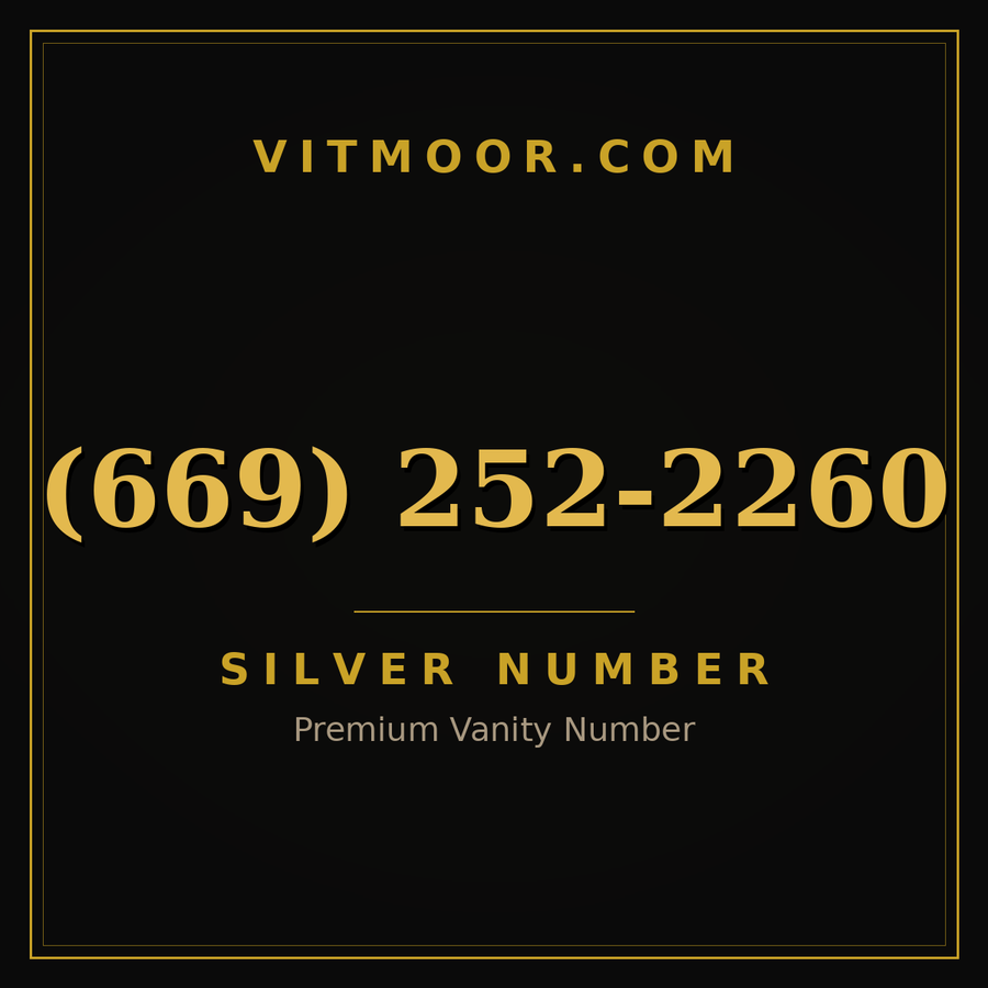 VITMOOR Silver premium number (669) 252-2260