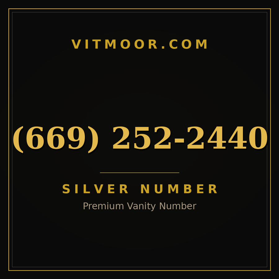 VITMOOR Silver premium number (669) 252-2440