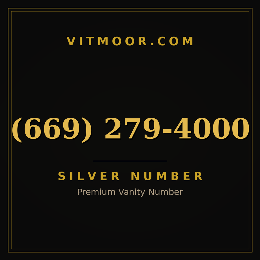 VITMOOR Silver premium number (669) 279-4000