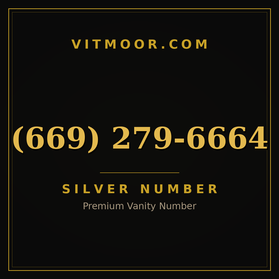 VITMOOR Silver premium number (669) 279-6664