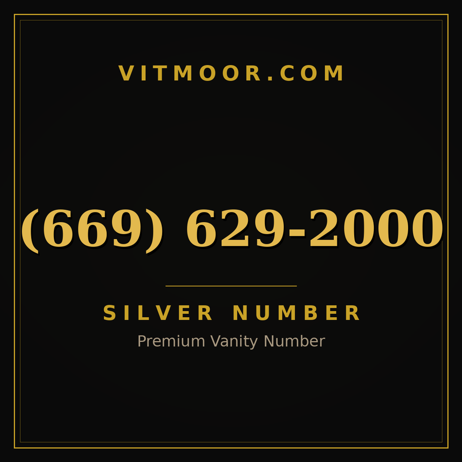 VITMOOR Silver premium number (669) 629-2000