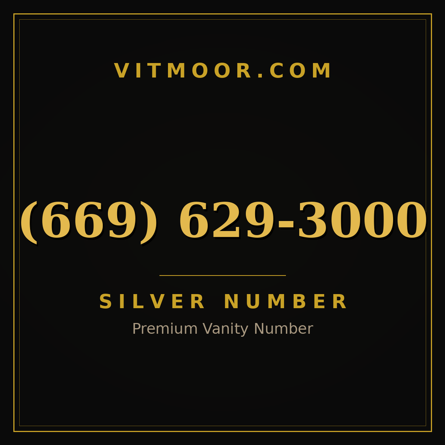 VITMOOR Silver premium number (669) 629-3000