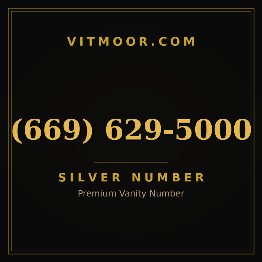 VITMOOR Silver premium number (669) 629-5000