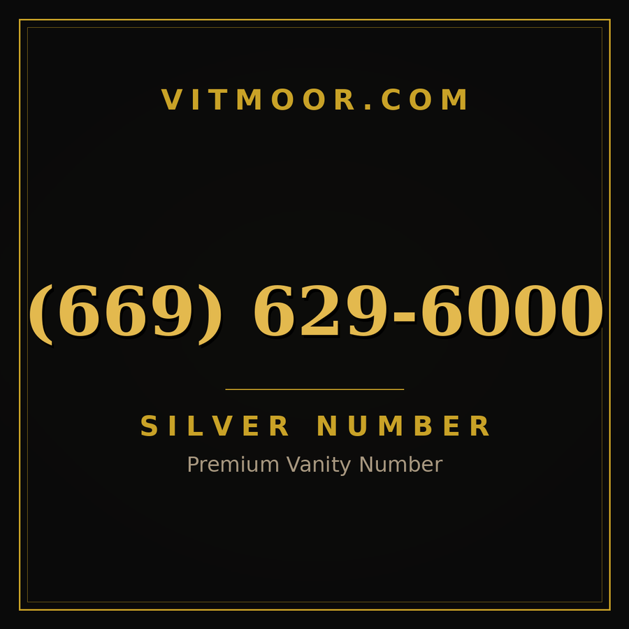 VITMOOR Silver premium number (669) 629-6000
