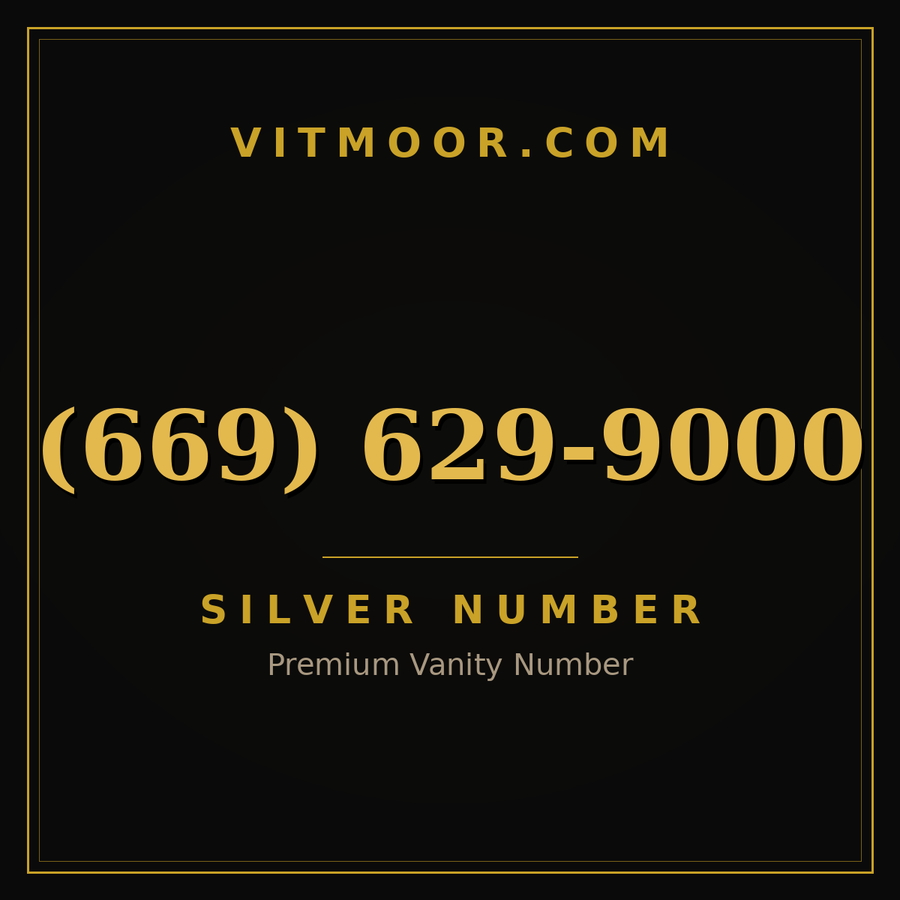 VITMOOR Silver premium number (669) 629-9000