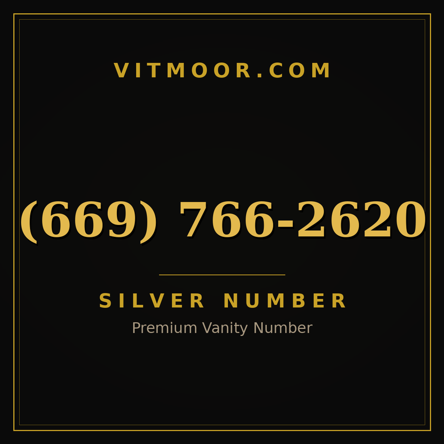 VITMOOR Silver premium number (669) 766-2620