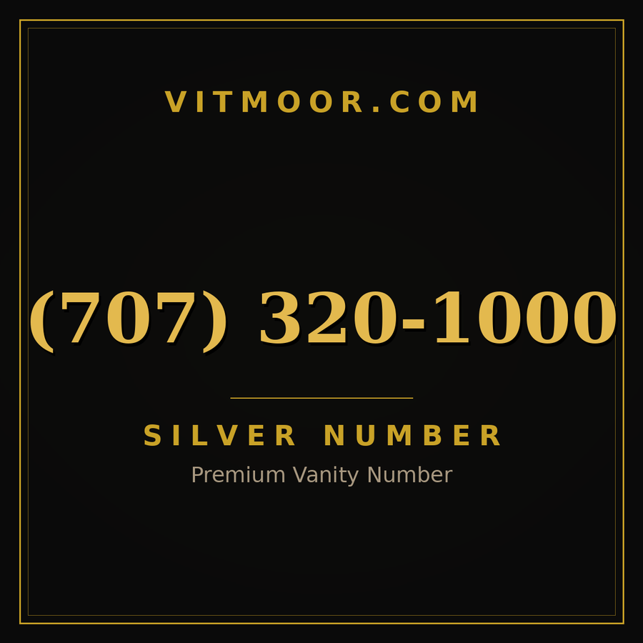 VITMOOR Silver premium number (707) 320-1000