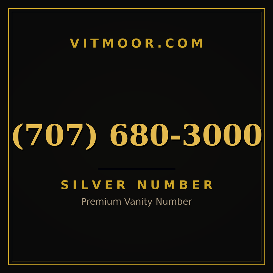VITMOOR Silver premium number (707) 680-3000