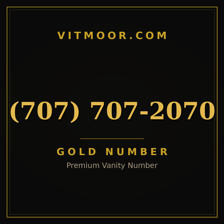 VITMOOR Gold premium number (707) 707-2070