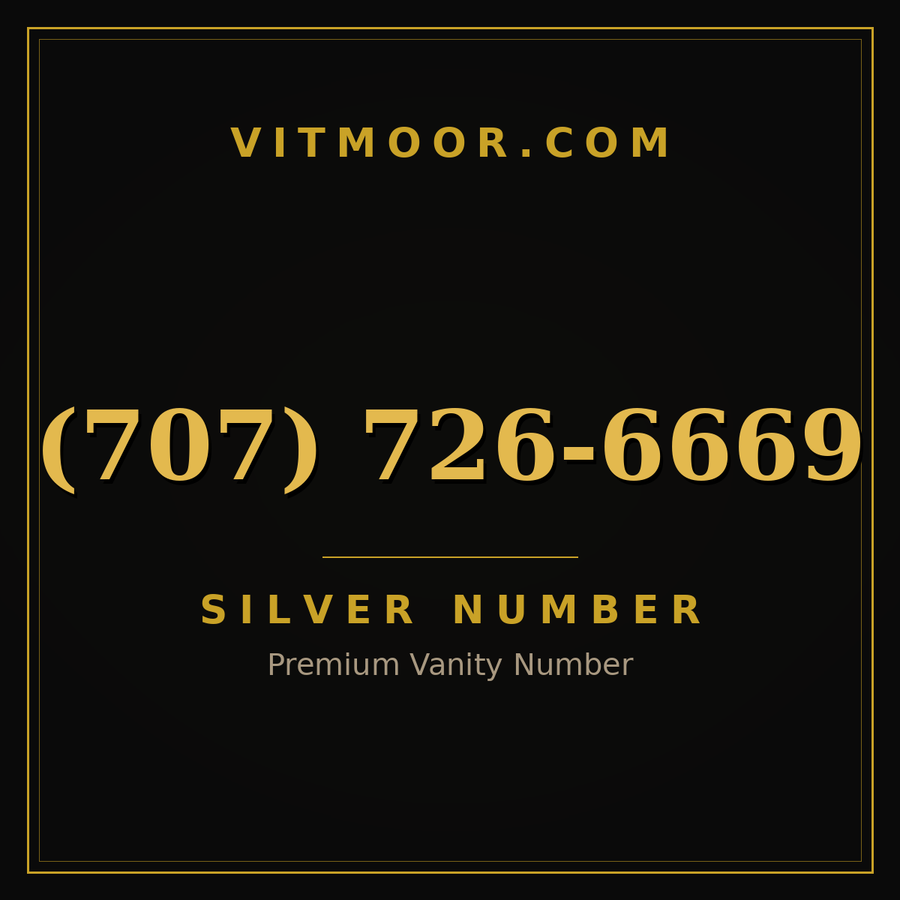 VITMOOR Silver premium number (707) 726-6669
