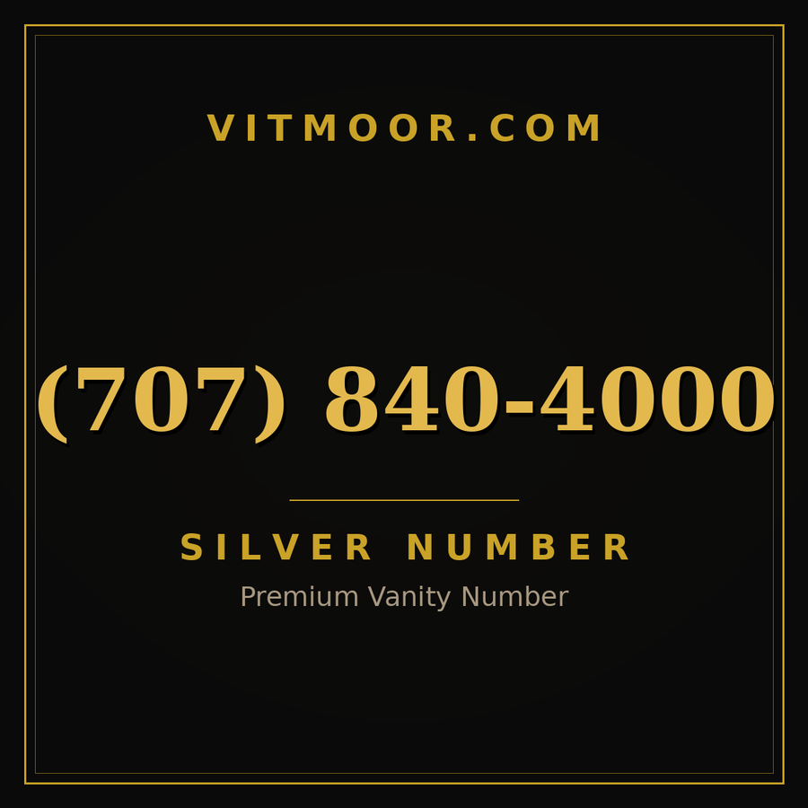 VITMOOR Silver premium number (707) 840-4000