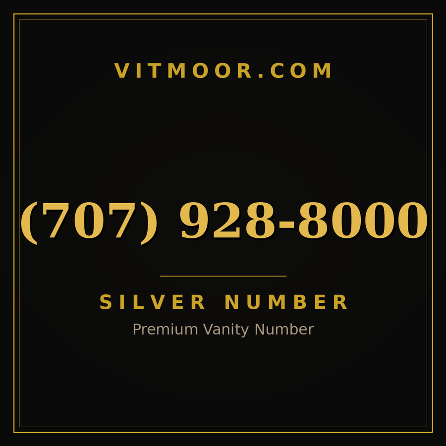 VITMOOR Silver premium number (707) 928-8000