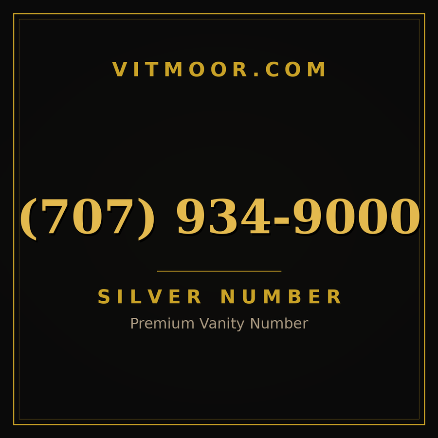 VITMOOR Silver premium number (707) 934-9000