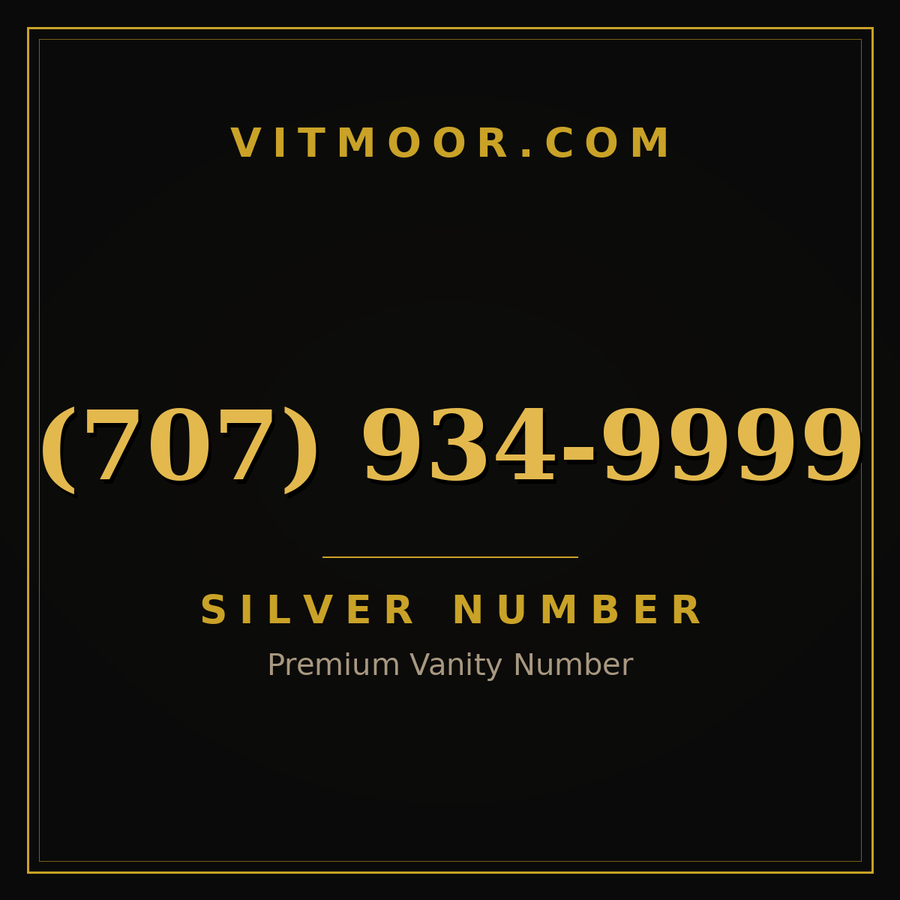 VITMOOR Silver premium number (707) 934-9999