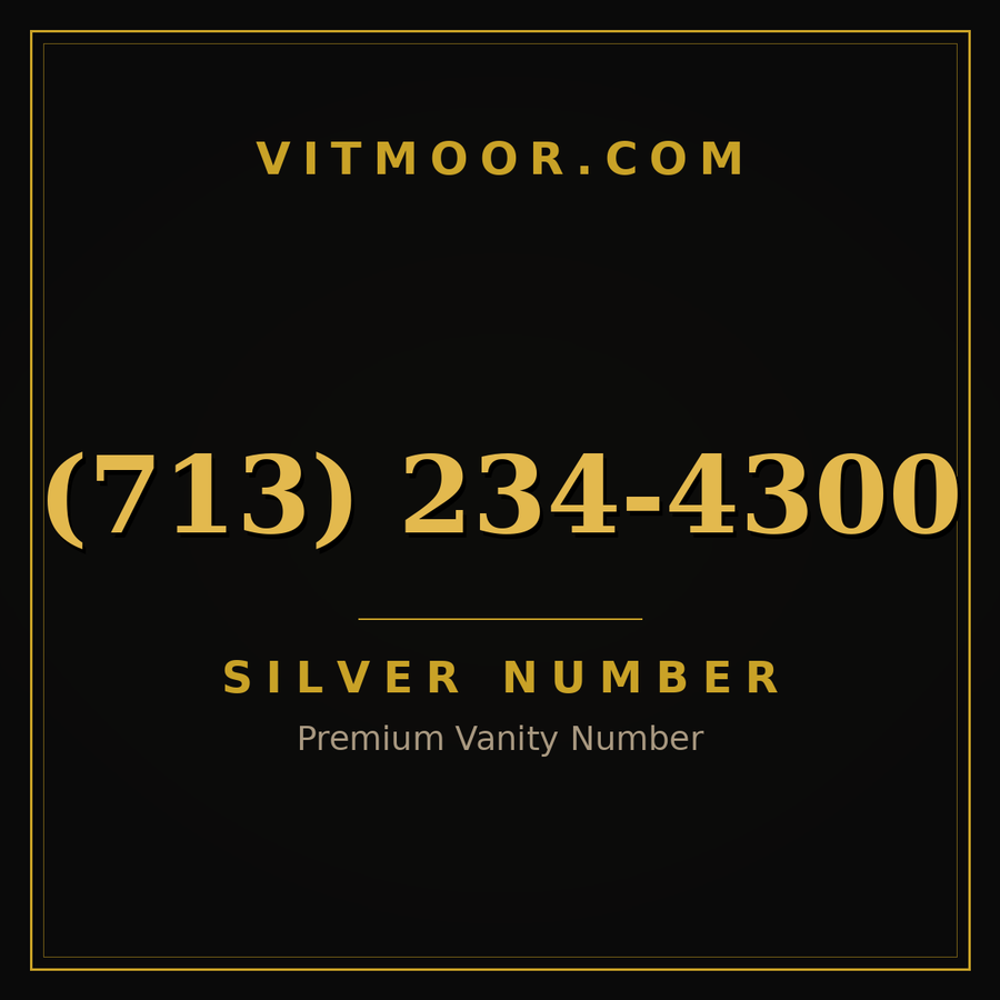 VITMOOR Silver premium number (713) 234-4300