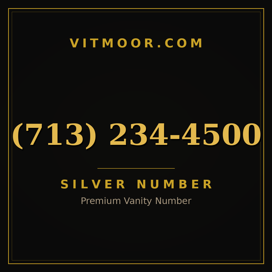 VITMOOR Silver premium number (713) 234-4500