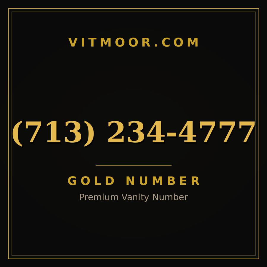 VITMOOR Gold premium number (713) 234-4777