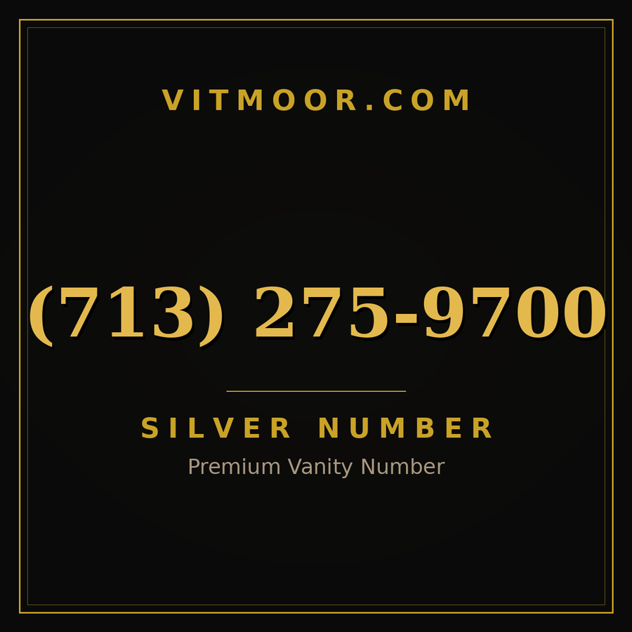 VITMOOR Silver premium number (713) 275-9700