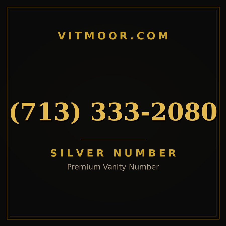 VITMOOR Silver premium number (713) 333-2080