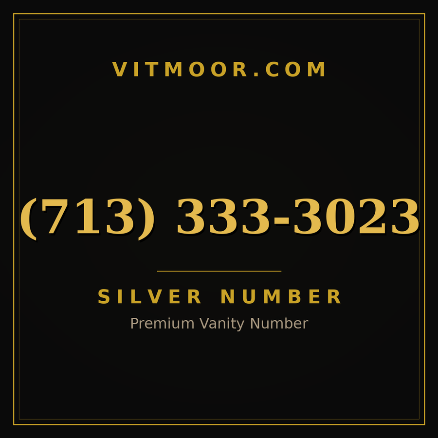 VITMOOR Silver premium number (713) 333-3023
