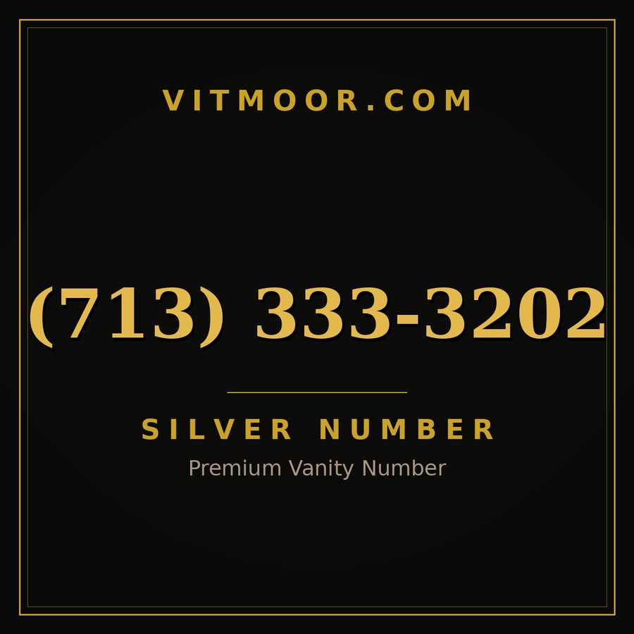 VITMOOR Silver premium number (713) 333-3202