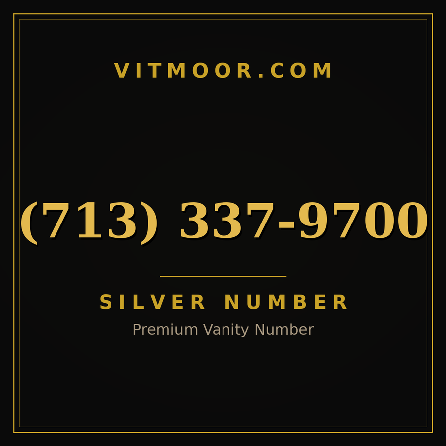 VITMOOR Silver premium number (713) 337-9700