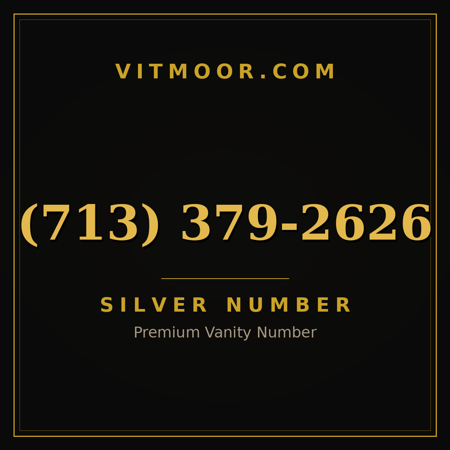 VITMOOR Silver premium number (713) 379-2626
