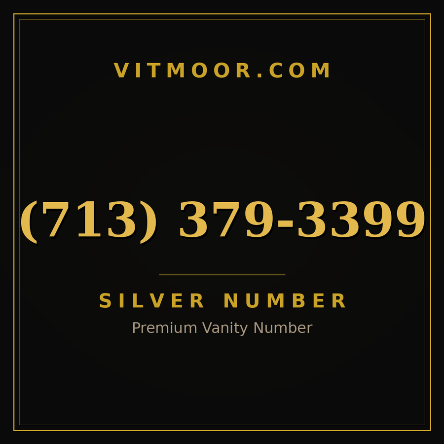 VITMOOR Silver premium number (713) 379-3399