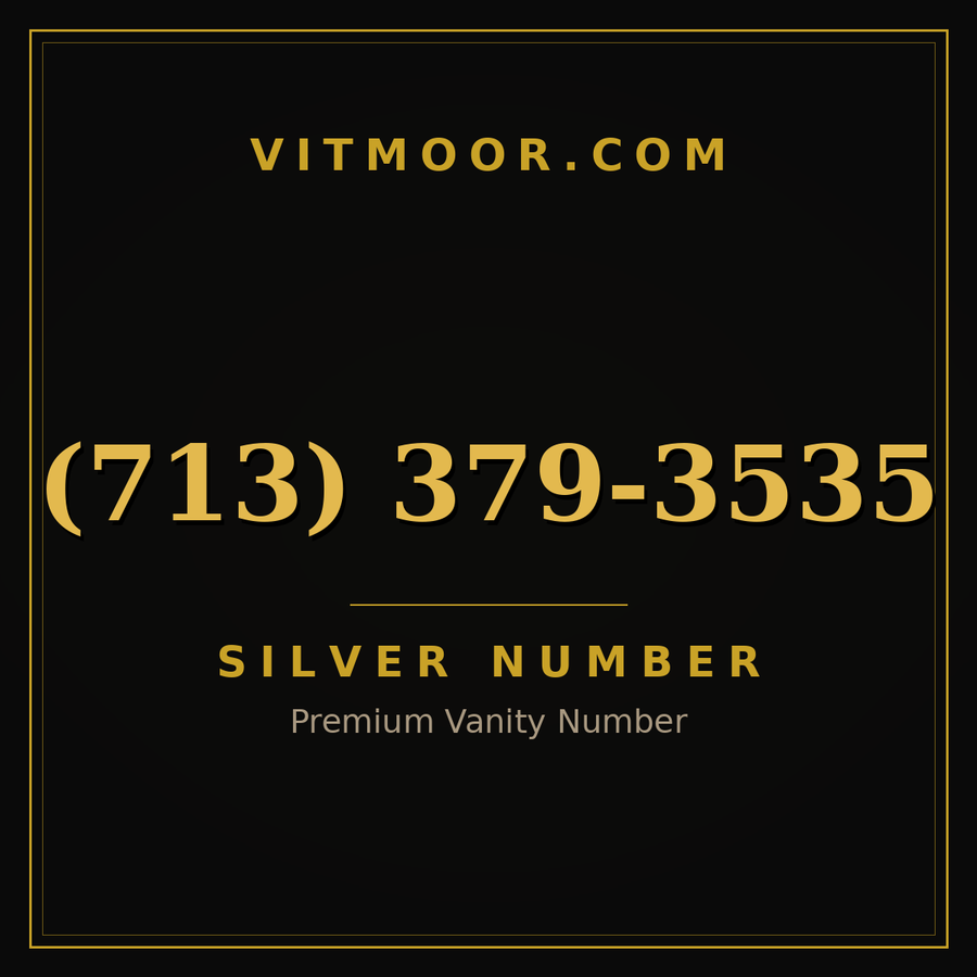 VITMOOR Silver premium number (713) 379-3535