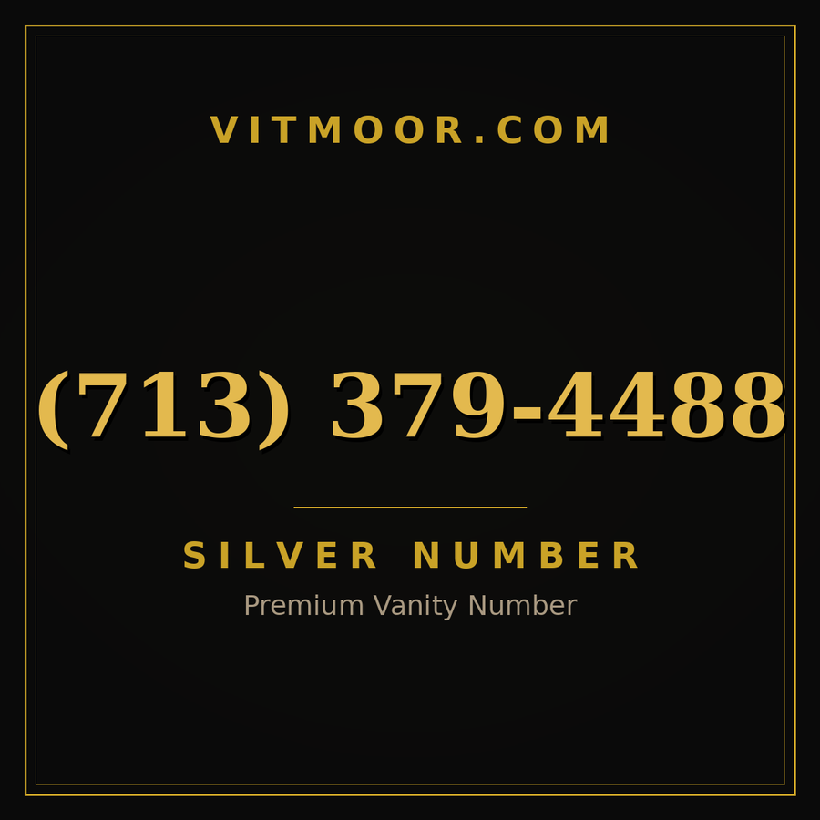 VITMOOR Silver premium number (713) 379-4488