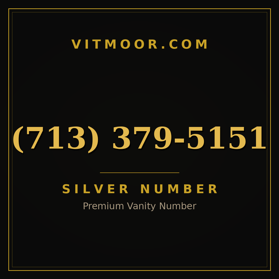 VITMOOR Silver premium number (713) 379-5151