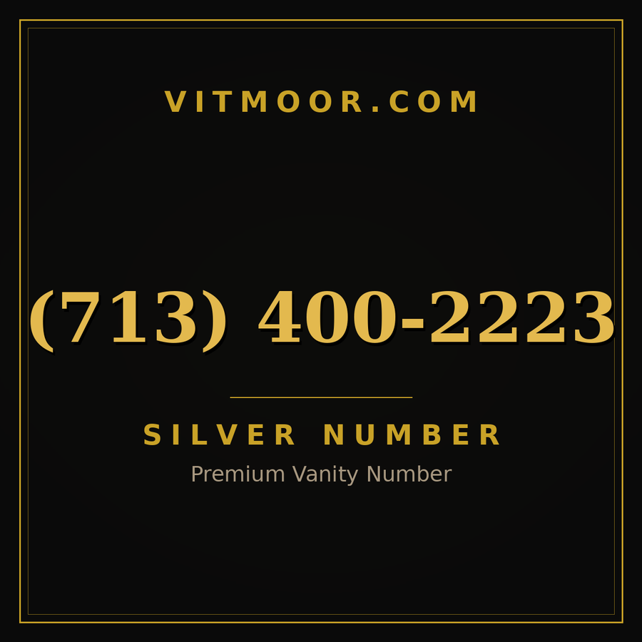 VITMOOR Silver premium number (713) 400-2223