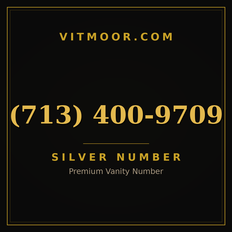 VITMOOR Silver premium number (713) 400-9709