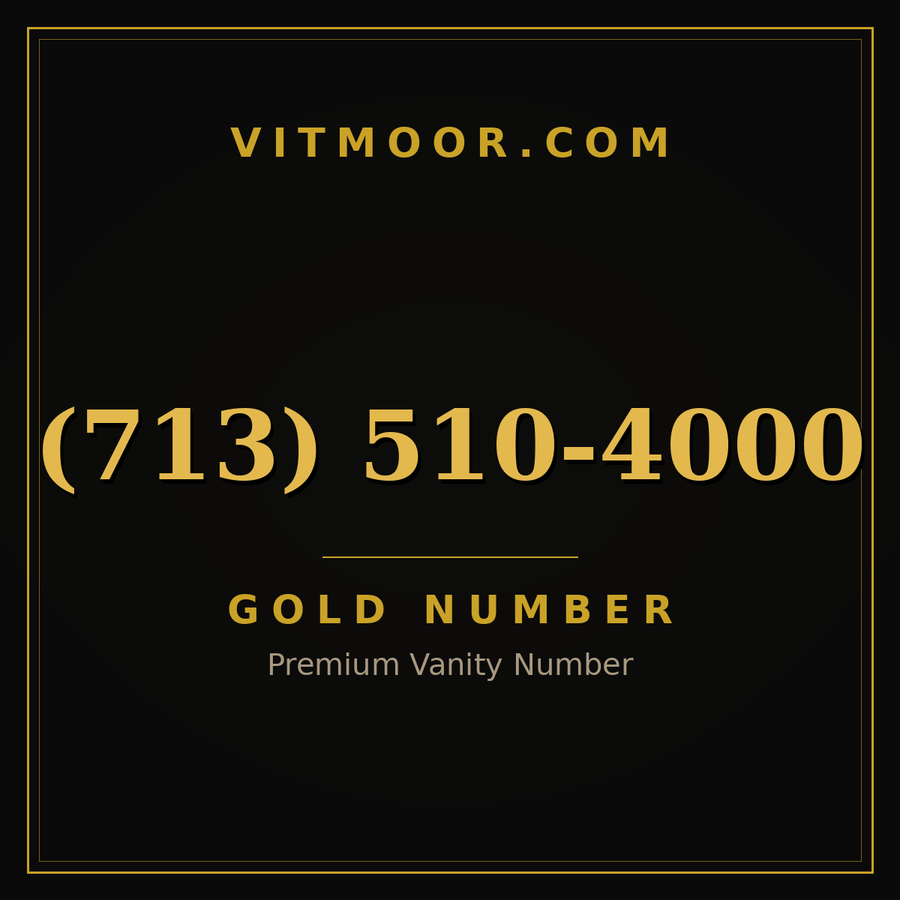 VITMOOR Gold premium number (713) 510-4000