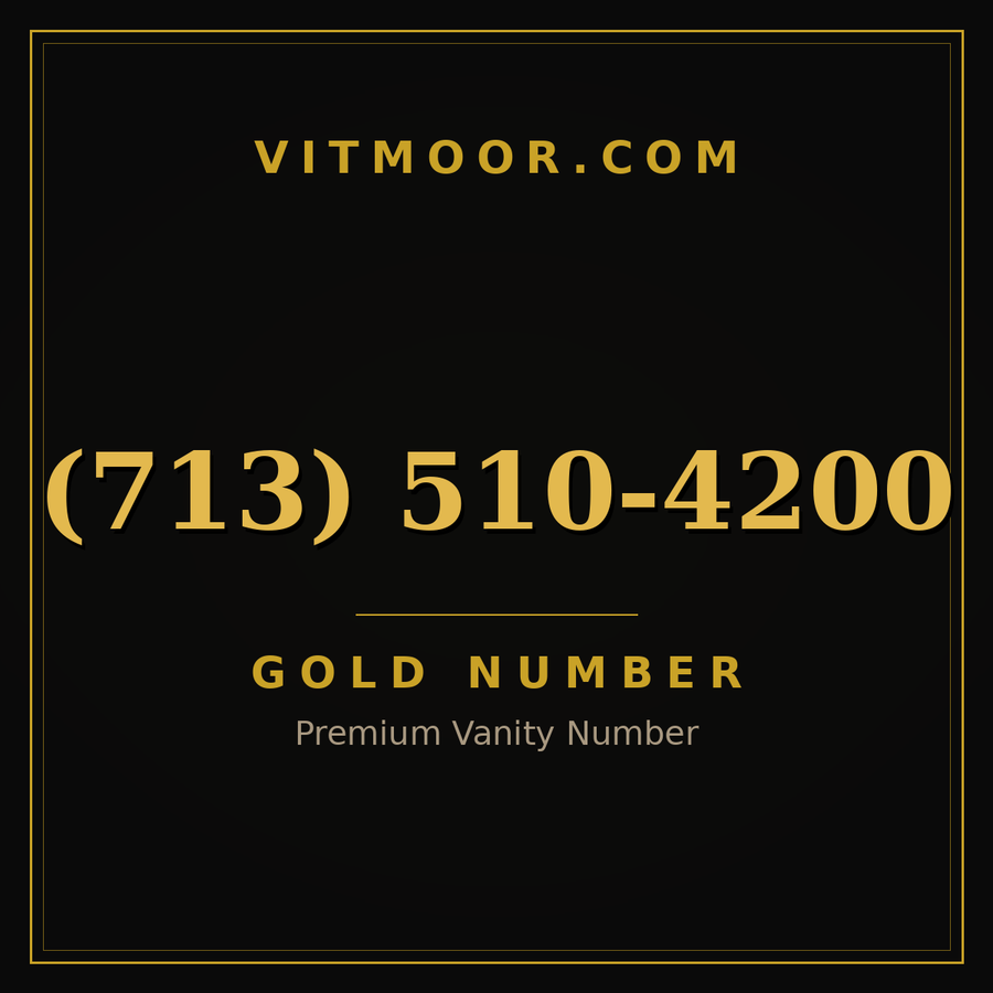 VITMOOR Gold premium number (713) 510-4200