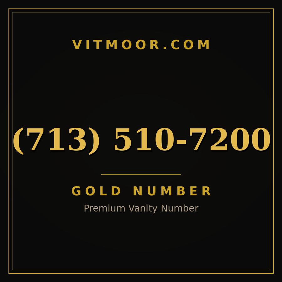 VITMOOR Gold premium number (713) 510-7200