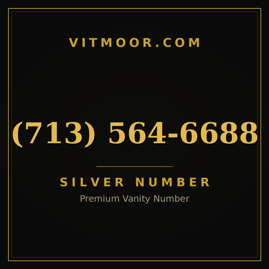 VITMOOR Silver premium number (713) 564-6688