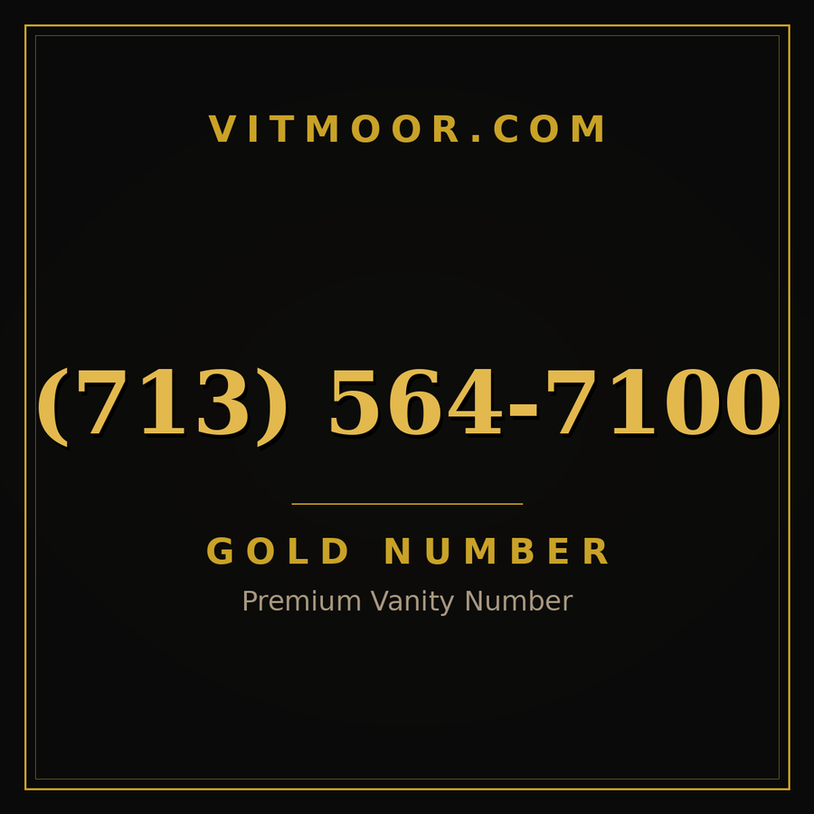 VITMOOR Gold premium number (713) 564-7100