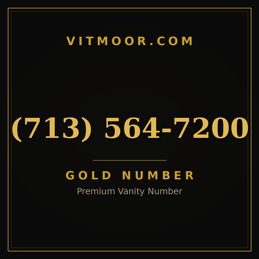 VITMOOR Gold premium number (713) 564-7200