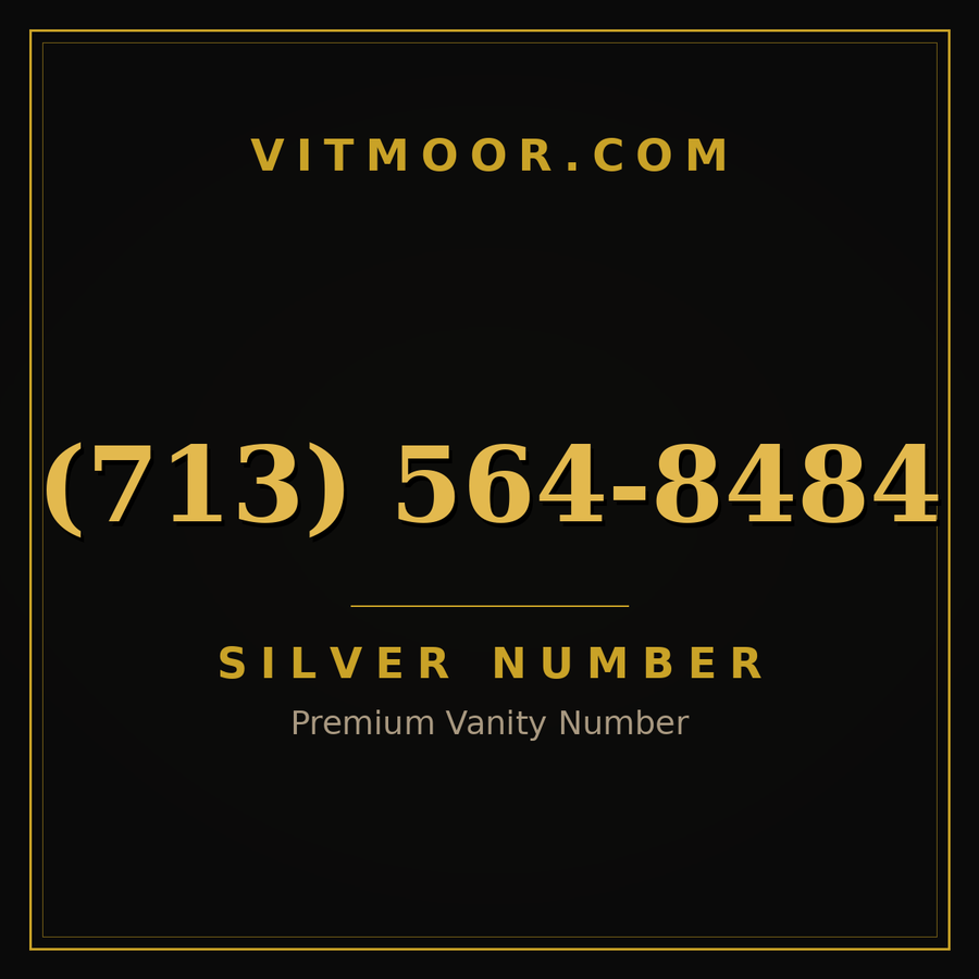 VITMOOR Silver premium number (713) 564-8484