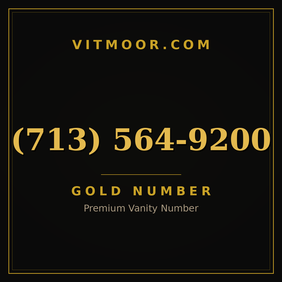 VITMOOR Gold premium number (713) 564-9200