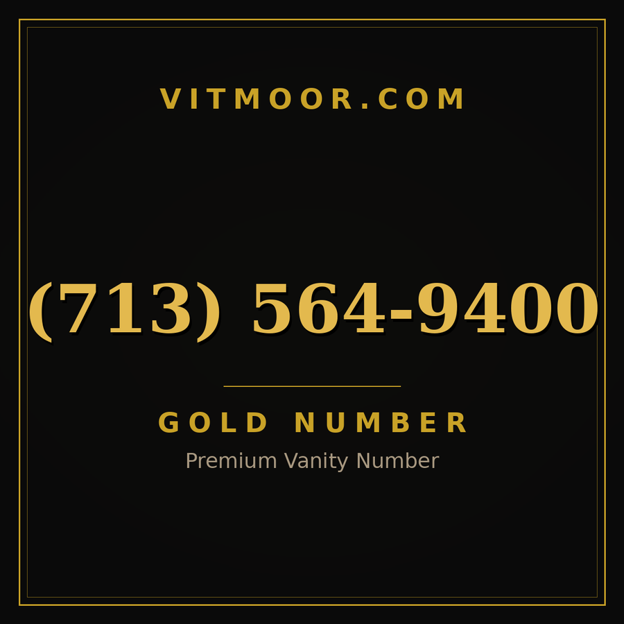 VITMOOR Gold premium number (713) 564-9400