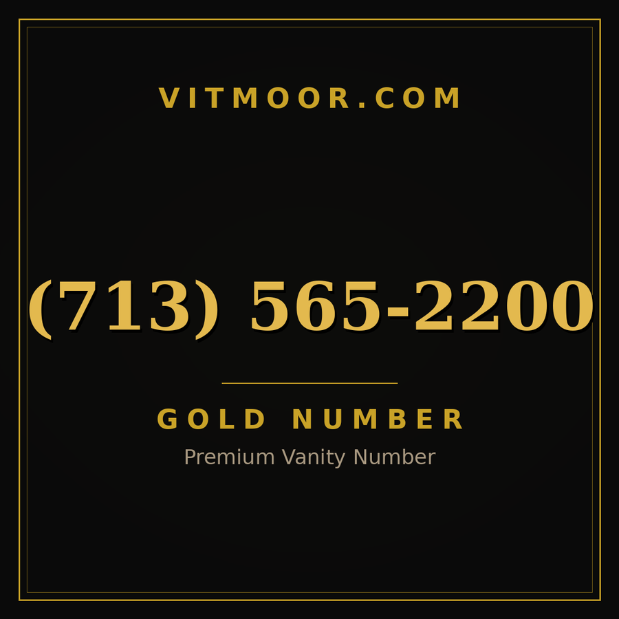 VITMOOR Gold premium number (713) 565-2200