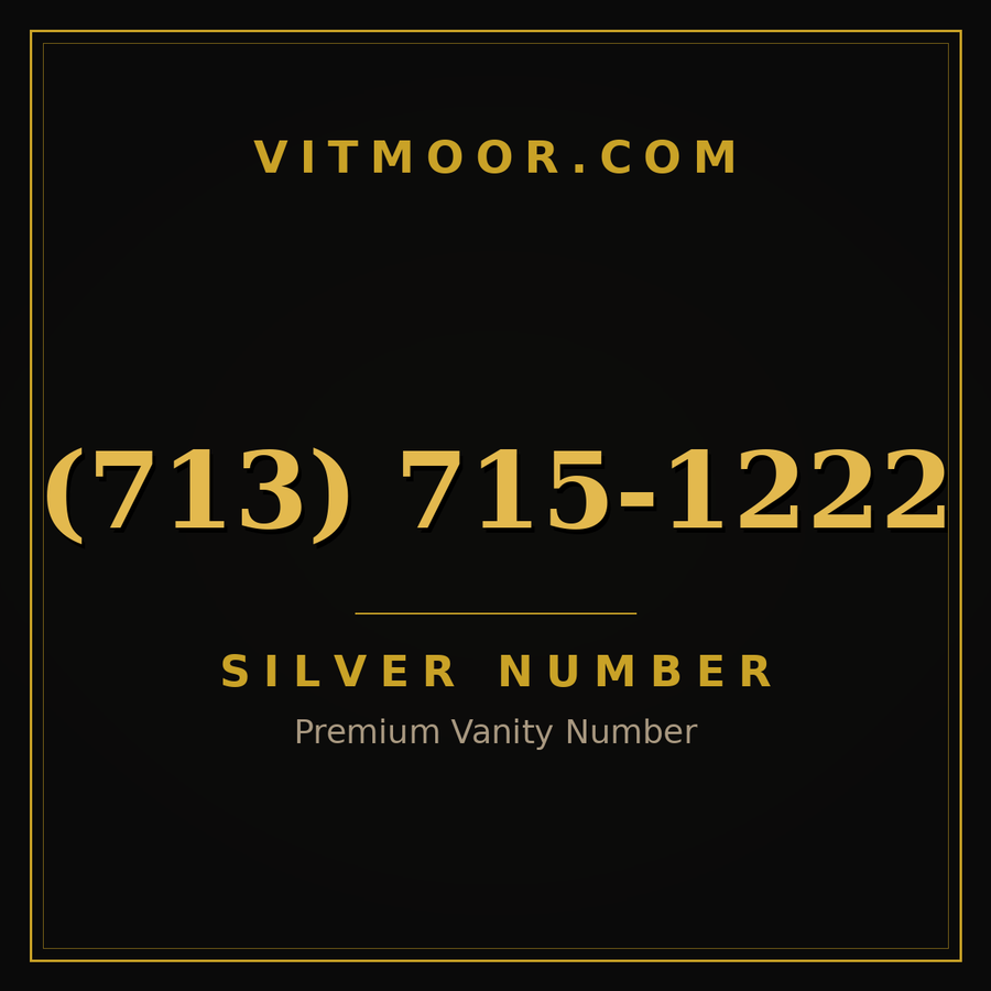VITMOOR Silver premium number (713) 715-1222