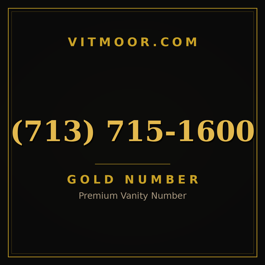 VITMOOR Gold premium number (713) 715-1600