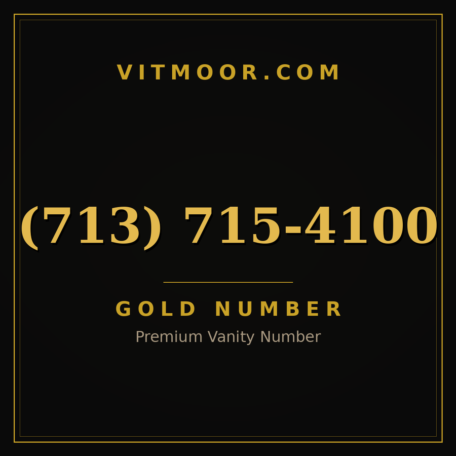 VITMOOR Gold premium number (713) 715-4100