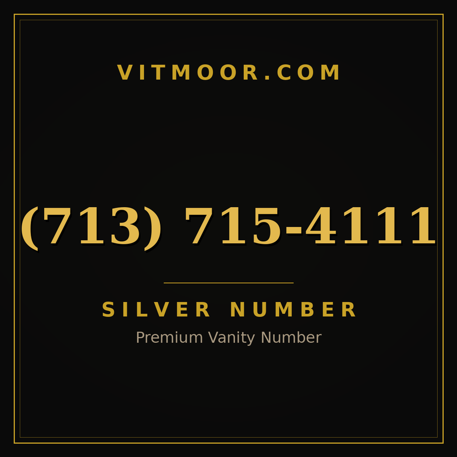 VITMOOR Silver premium number (713) 715-4111