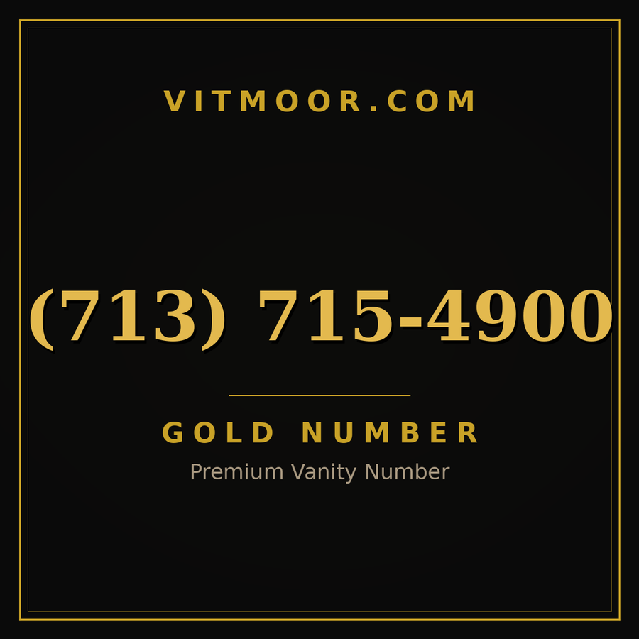VITMOOR Gold premium number (713) 715-4900